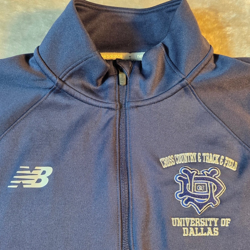 University of Dallas Cross Country New Balance Track Jacket Mens Medium Blue